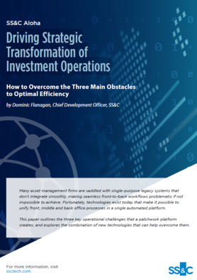 Driving strategic transformation of investment operations